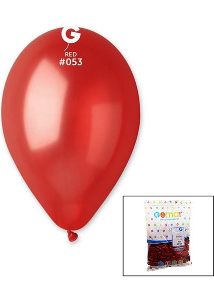 GM-110-53 Metalik - Kırmızı Balon 11&apos;&apos; - 28 cm - 100 Parça (4767)