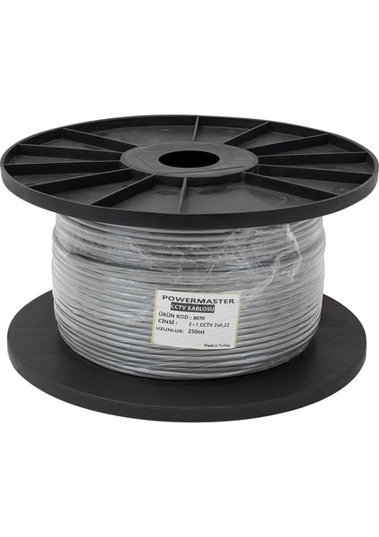 Kamera Kablosu Cctv Cca 2+1 x 0.22 250 Metre (4767)