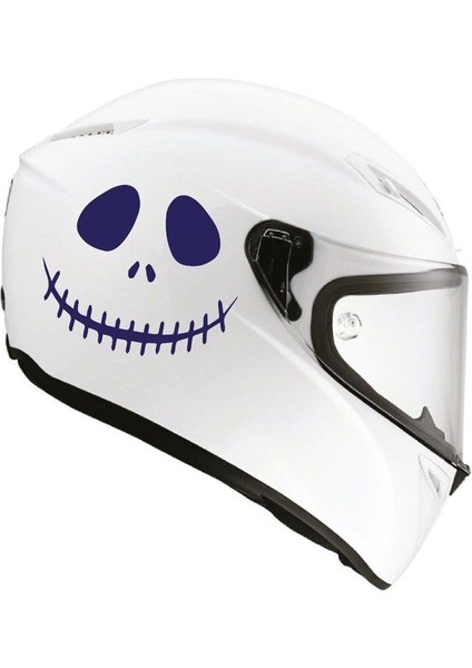 Tek Renk Soytarı (Clown Helmet Stickers) Kask Sticker Etiket Modeli
