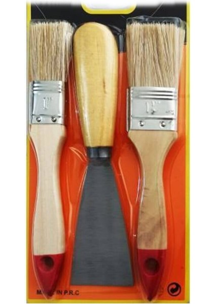 Boya Kestirme Fırça- Spatula Seti 3lü (4767)