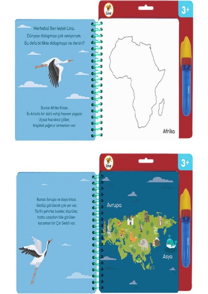 Lino Aqua Magic Book Kıtalar Sihirli Boyama Kitabı Tfl 1001 fiyatları