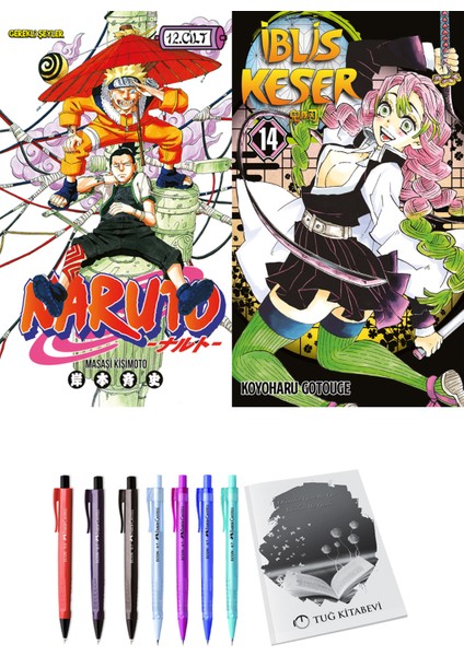 Naruto 12 ve İblis Keser 14 2'li Set - Kalem