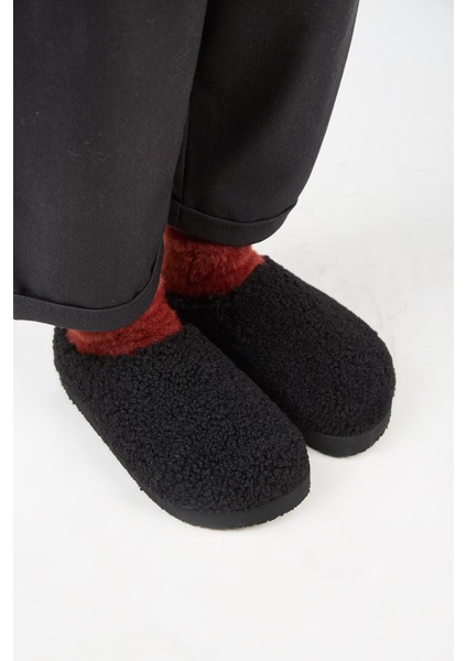 (Orlina) Kadın Tedy Sabo Platform Siyah Terlik modelleri