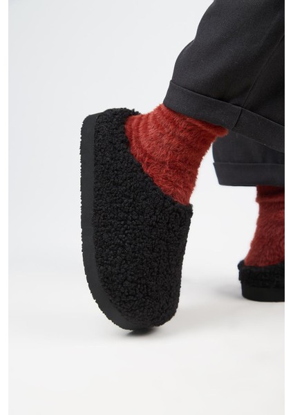 (Orlina) Kadın Tedy Sabo Platform Siyah Terlik indirimleri