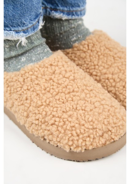 (Orlina) Kadın Tedy Sabo Platform Karamel Terlik modelleri