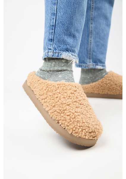 (Orlina) Kadın Tedy Sabo Platform Karamel Terlik fırsatları