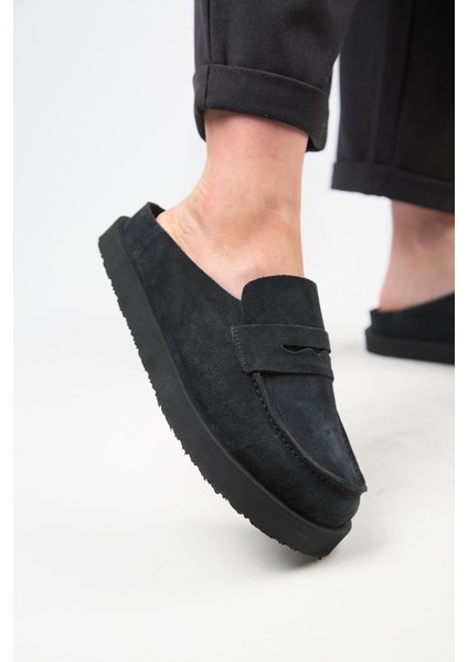(Ziva) Kadın Loafer Platform Antrasit Terlik
