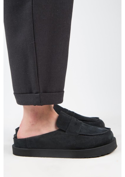 (Ziva) Kadın Loafer Platform Antrasit Terlik