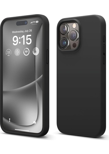 Apple iPhone 15 Pro Max ile Uyumlu Telefon Kılıfı Kadife Iç Yüzey Soft Tasarım Lansman Kılıf