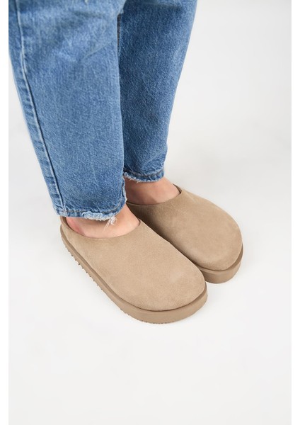 (Jana) Kadın Düz Platform Vizon Terlik fiyatları