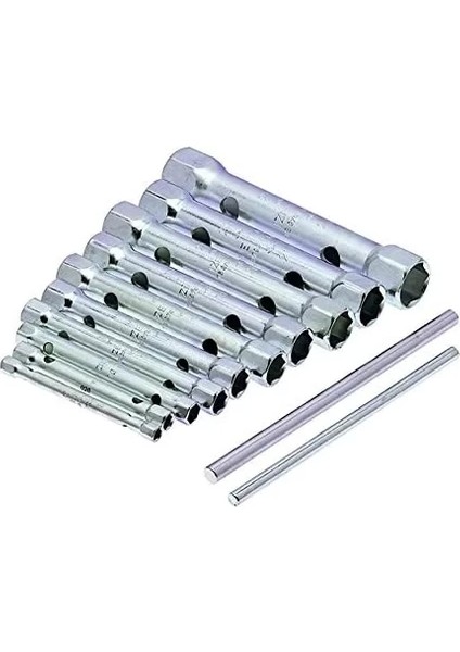 Izeltaş 1800002108 Kovan Anahtar Takımı Iki Ağız (Mil Dahil) 8 Parça