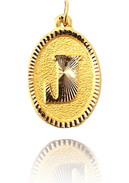 0.25 Gram 14 Ayar Altın J Harf Kolye Ucu