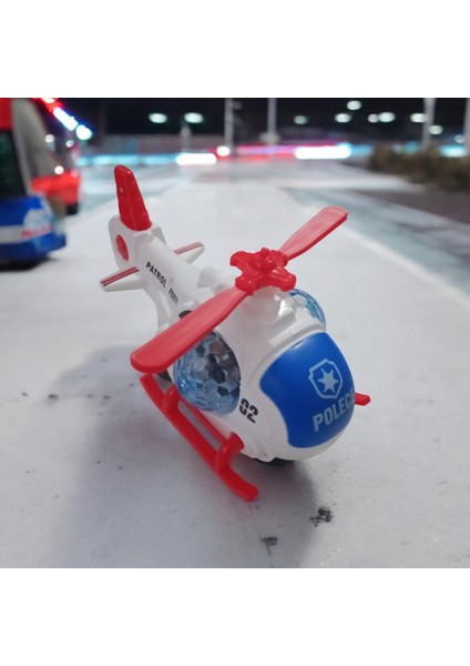 Işıklı Pilli Polis Helikopteri