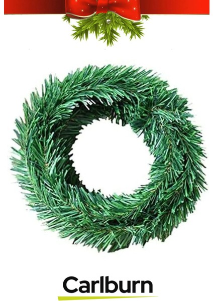 Tekno Trust Doğal Görünümlü Dekoratif Yeni Yıl Noel Yılbaşı Çam Ağacı Süsü Garland Büyük Boy 10 Metre