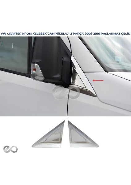 Vw Crafter Krom Kelebek Cam Nikelajı 2006-2012 P.çelik