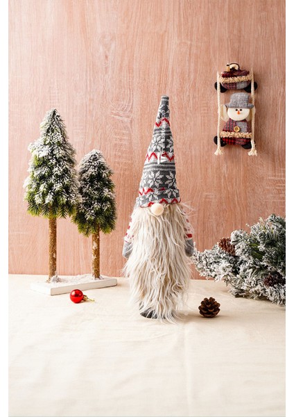 Tekno Trust 4’lü Gnome Neol Dekorasyon Seti Sevimli Peluş Noel Baba Gnome Set