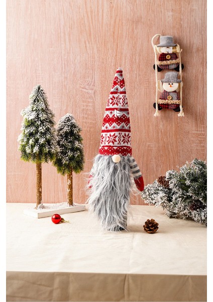 Tekno Trust 4’lü Gnome Neol Dekorasyon Seti Sevimli Peluş Noel Baba Gnome Set