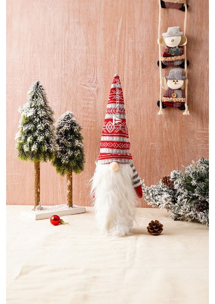 Tekno Trust 4’lü Gnome Neol Dekorasyon Seti Sevimli Peluş Noel Baba Gnome Set