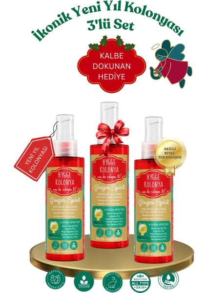 Tekno Trust Hygge Ikonik Yeni Yıl Kolonyası - Kalbe Dokunan Ginger Spi-Rit Yılbaşı Christmas Kokusu 100M