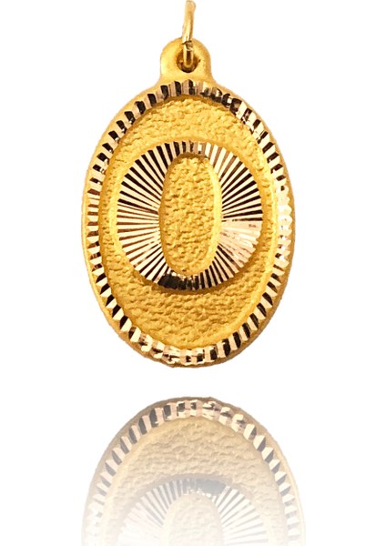 0.25 Gram 14 Ayar Altın O Harf Kolye Ucu