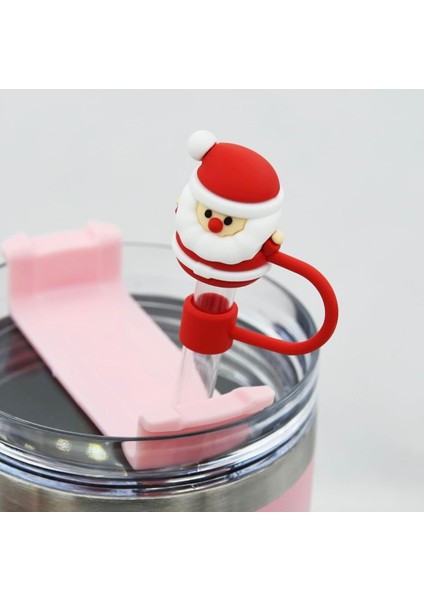 2 Adet Stanley Yılbaşı Pipet Kapağı Yılbaşı Süsü modelleri