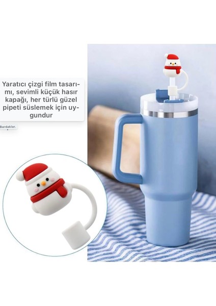 2 Adet Stanley Yılbaşı Pipet Kapağı Yılbaşı Süsü fırsatları