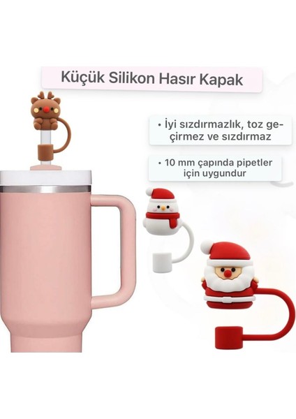 2 Adet Stanley Yılbaşı Pipet Kapağı Yılbaşı Süsü indirimleri