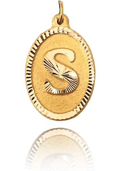 0.25 Gram 14 Ayar Altın S Harf Kolye Ucu