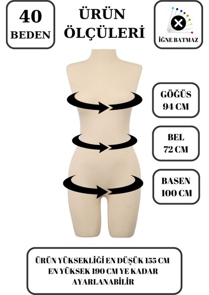 40 Beden Gold Ayaklı Pantolon Giyebilen Terzi Mankeni Vitrin Mankeni Prova Mankeni fiyatları