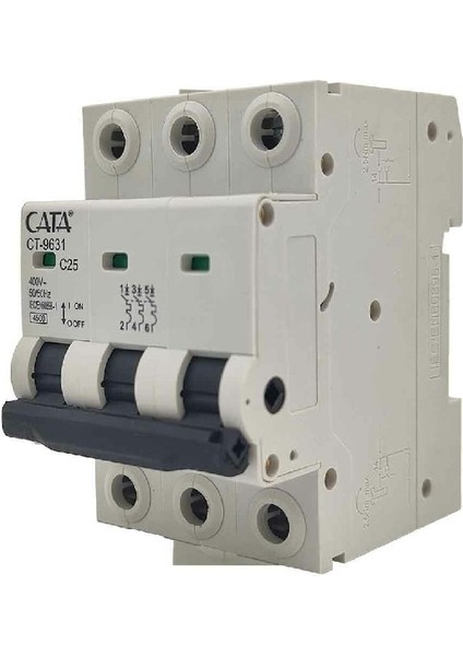 3X25 Amper K Otomat Trifaze Sigorta CT-9631