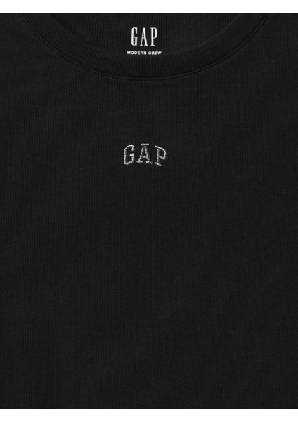 Kadın Siyah Gap Logo Modern Crop T-Shirt modelleri