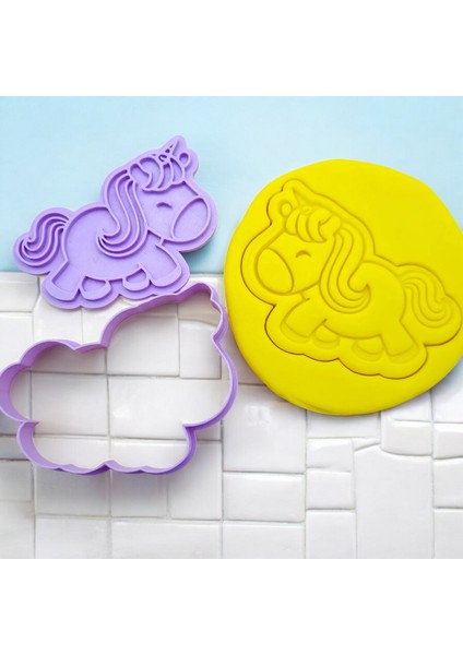 Sevimli Unicorn Kurabiye Kalıbı Hamur Şekillendirici