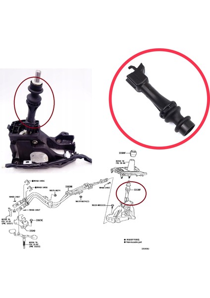 BDP1389 Toyota Corolla E21 2019-2024 Yaris XP210 33530-02360 Için Manuel Vites Kolu Mandal Tamir Plastiği modelleri