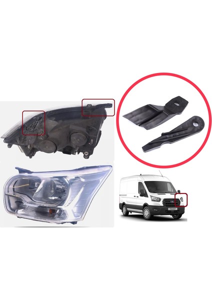 BHL575-1 Ford Transit Mk8 V363 2013-2024 BK31-13W030-BG Için Sol Ön Far Ayak Tamir Seti modelleri