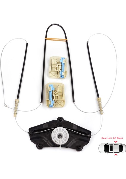 BWR5526 Audi A8 S8 A8L Quattro Mk3 D4 4h 2010-2017 4H0839461 4H0839462 Için Arka Kapı Cam Kriko Tamir Seti