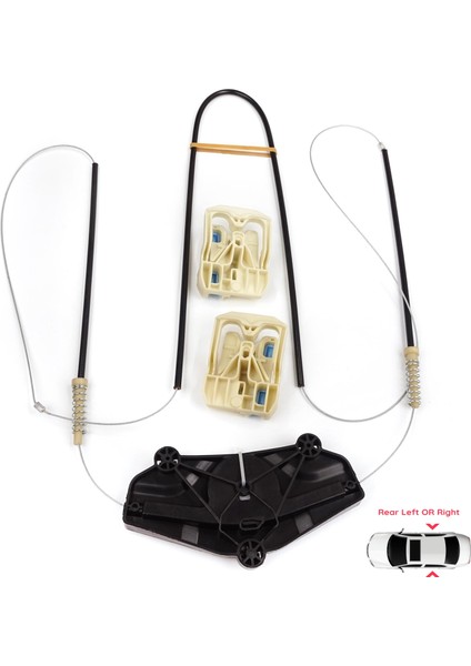 BWR5526 Audi A8 S8 A8L Quattro Mk3 D4 4h 2010-2017 4H0839461 4H0839462 Için Arka Kapı Cam Kriko Tamir Seti fiyatları