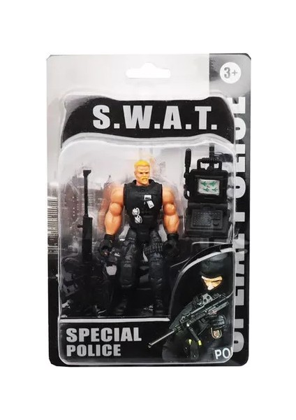 S.w.a.t. Küçük Askerler Aksesuarlı Figür Oyuncak 10 Cm.