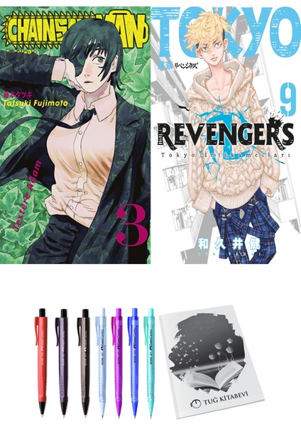 Chainsawman 3 ve Tokyo Revengers 9 2'li Set - Kalem