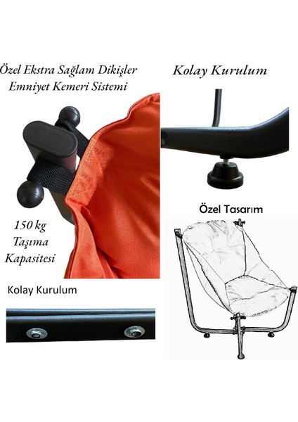 Katlanır Lüx Asma Minder Koltuk