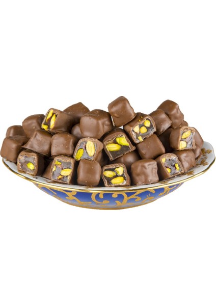 Çikolata Kaplı Duble Antep Fıstıklı Lokum 250 gr