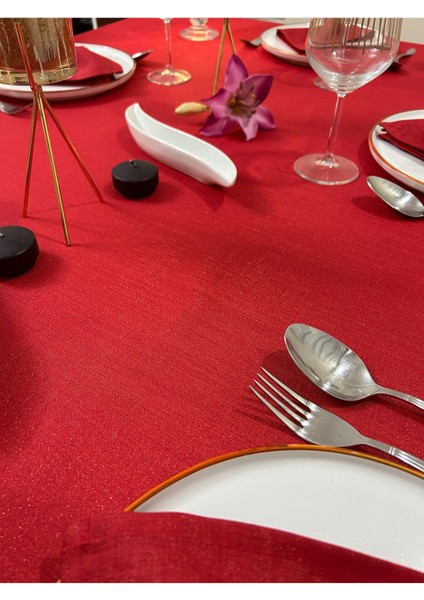 Polyester Keten Simli Oval Masa Örtüsü fiyatları