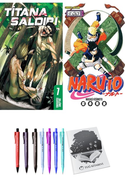 Titana Saldırı 7 ve Naruto 17 2'li Set - Kalem