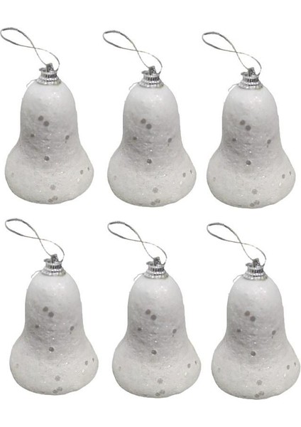 Strafor Yılbaşı Ağacı Süsleme Çanları 7cm 6'lı