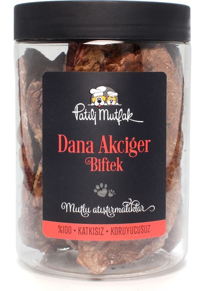 Kurutulmuş Dana Akciğer Biftek Köpek Kedi Ödül Maması (100 G)