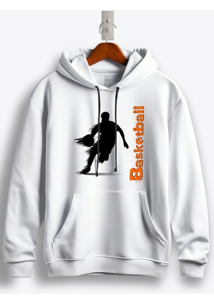 Basketball Player Baskılı Kapüşonlu Sweatshirt