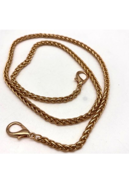 70 Cm 5 Mm Örgü Model Light Gold Renk Çanta Zinciri