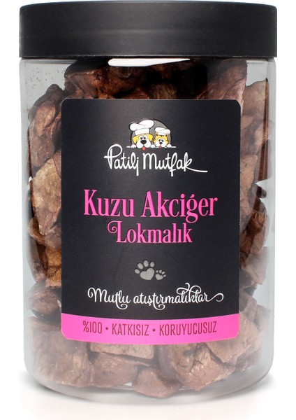 Kurutulmuş Kuzu Akciğer Lokmalık Köpek Kedi Ödül Maması (100 G)