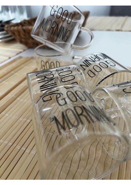Isıya Dayanıklı Borasilikat Good Morning Kahve Fincanı 100 ml x 6 Adet fiyatları