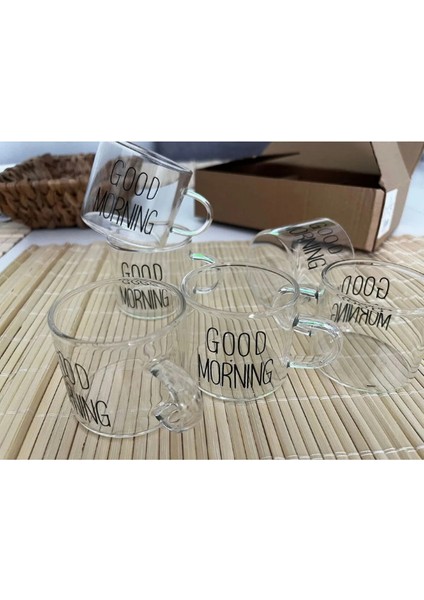 Isıya Dayanıklı Borasilikat Good Morning Kahve Fincanı 100 ml x 6 Adet modelleri