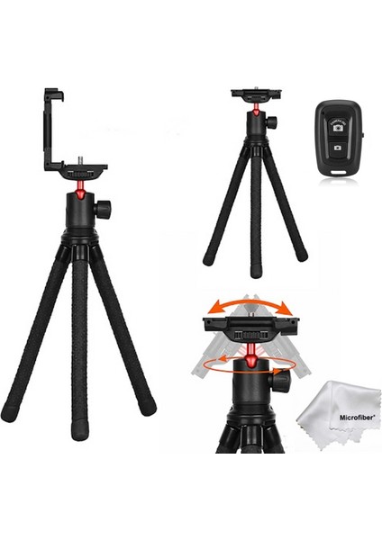 KT-660 + BD-50 Cep Telefonları Için Ahtapot Esnek Tripod Iphone Samsung Xiaomi Oppo Huawei Honor